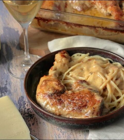 poulet gratiné au vin jaune