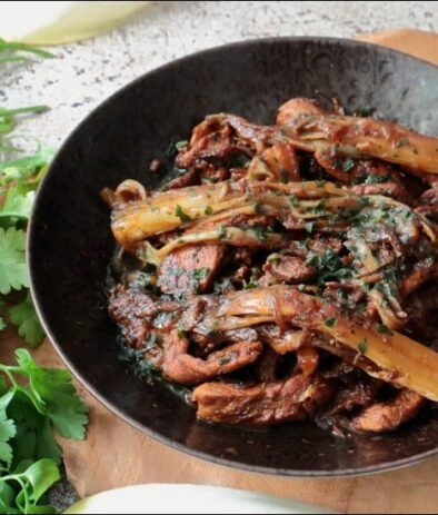 wok d'échine de porc et endives de Laurent Mariotte