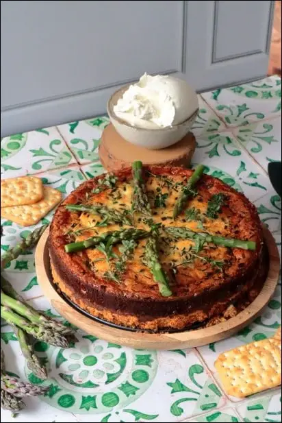 cheesecake aux asperges vertes