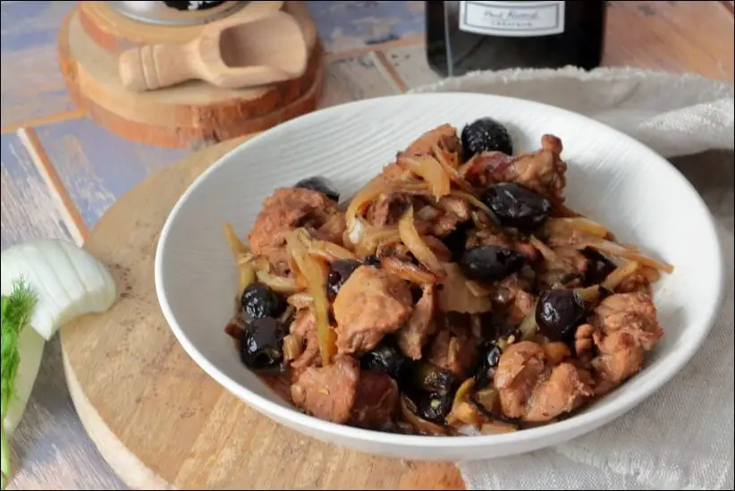 sauté veau fenouil olives noires