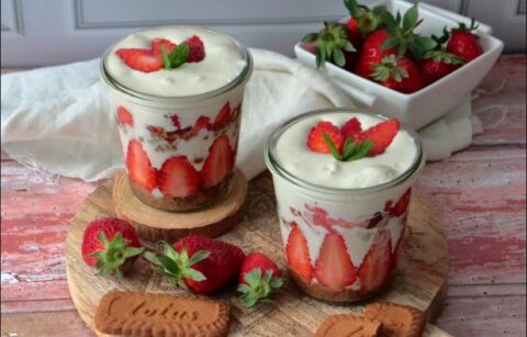 tiramisu aux fraises et spéculoos