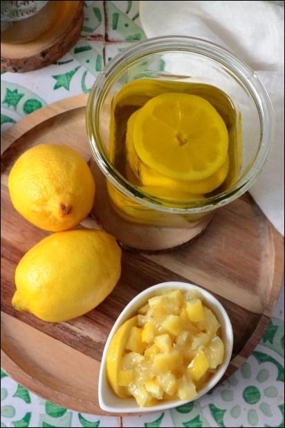citron confit dans l'huile