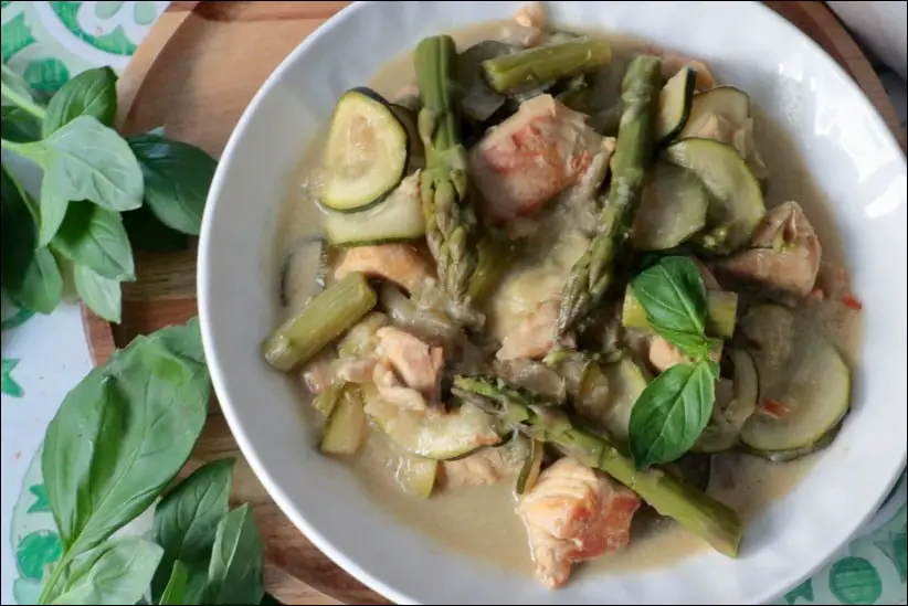 curry vert poulet courgettes coco mijoteuse