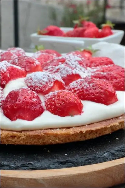 tarte aux fraises sablé breton mascarpone