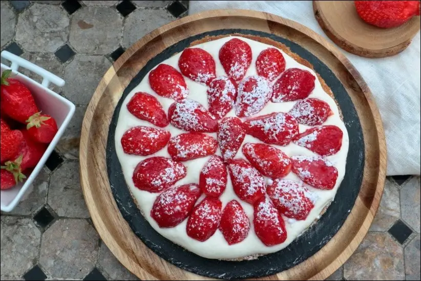 tarte aux fraises à la crème d'amande