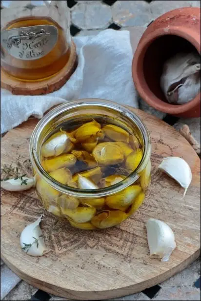 ail confit huile d'olive à la mijoteuse