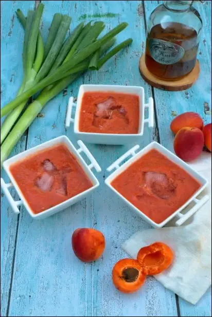 gaspacho tomates abricots
