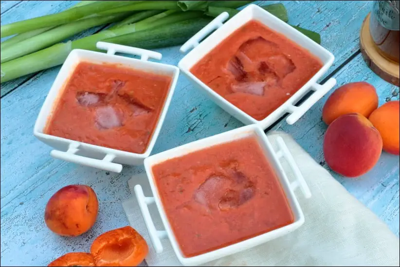 gaspacho tomate abricot et verveine