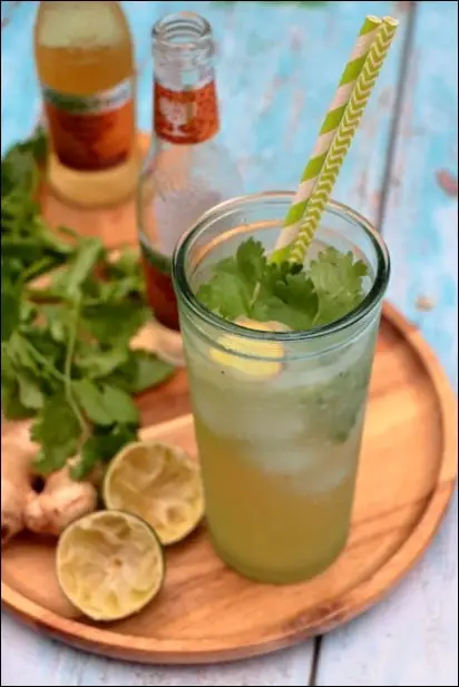 cocktail sans alcool au gingembre