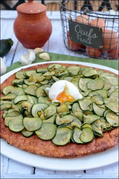 tarte courgette oeuf mollet