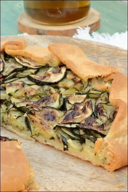 tarte courgettes marinées et herbes de Provence