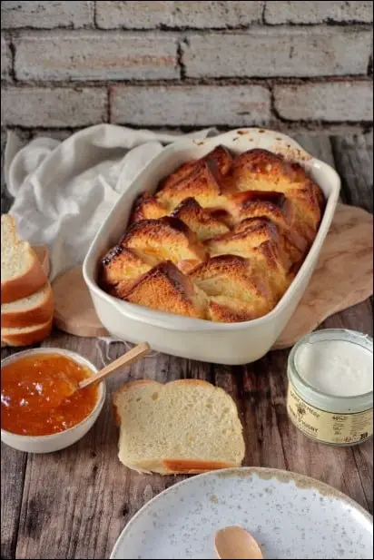 bread and butter pudding à l'orange