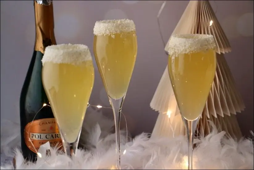 cocktail à base de champagne pour noël