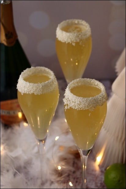 cocktail à base de champagne et rhum