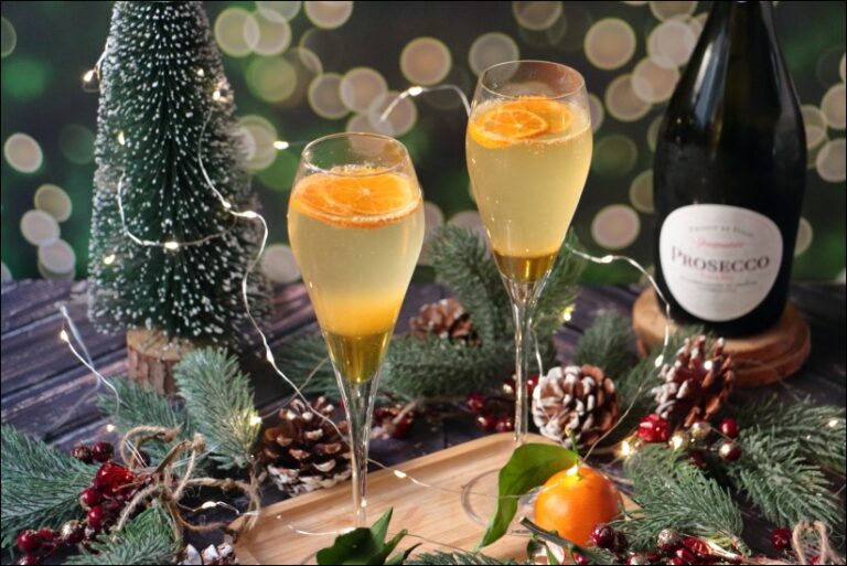 Cocktail au prosecco clémentine et romarin Happy papilles