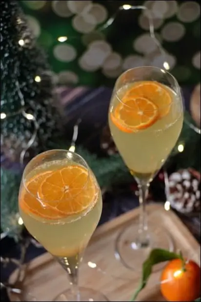 cocktail prosecco mandarine romarin