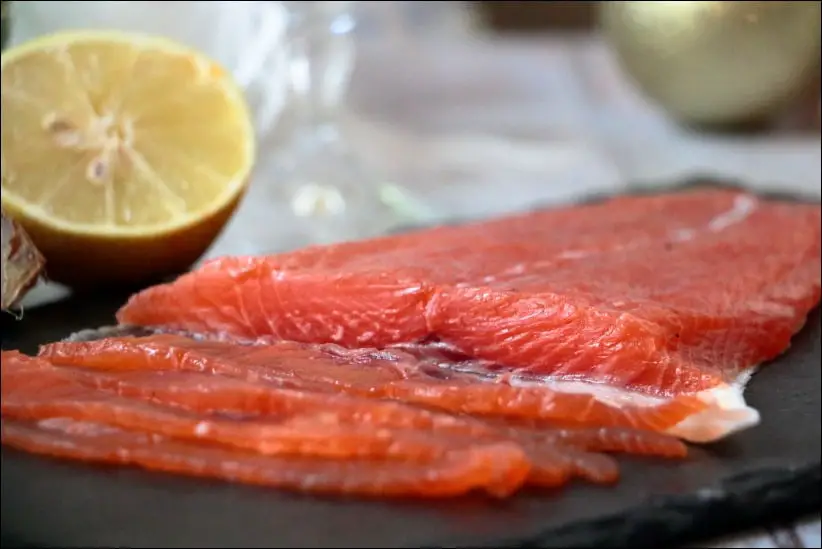 gravlax de saumon au gingembre