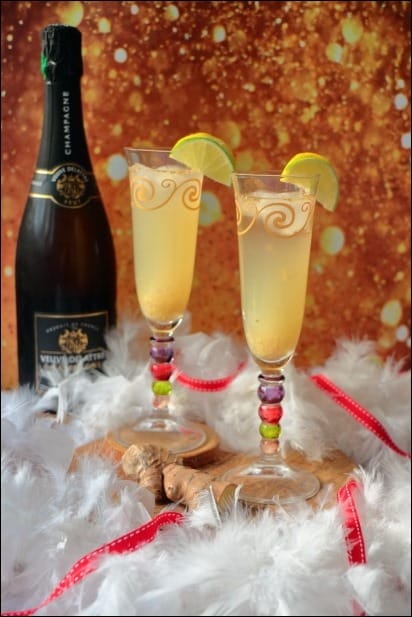 cocktail champagne citron saint valentin