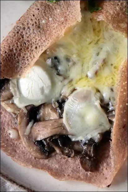 galette bretonne champignon chevre