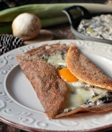 galette à la crème de poireau et beaufort