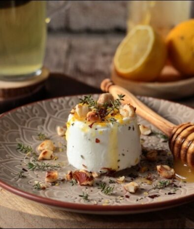 faisselle aux noisettes et miel