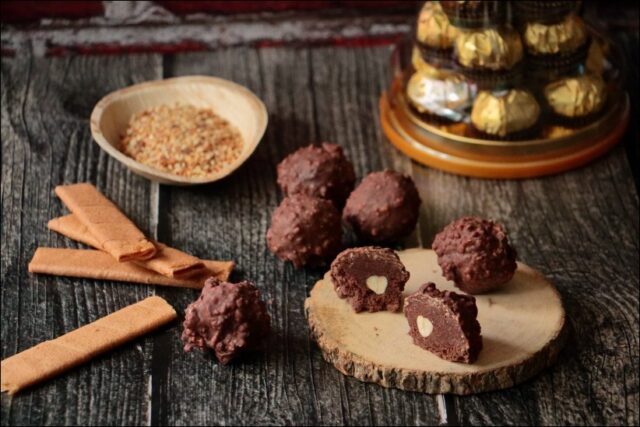 Rochers chocolat-noisettes façon Ferrero rocher - Happy papilles