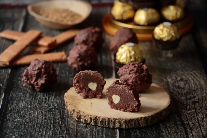 rochers chocolat noisettes façon Ferrero rocher