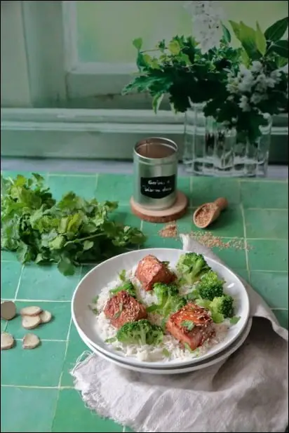 saumon brocolis asiatique