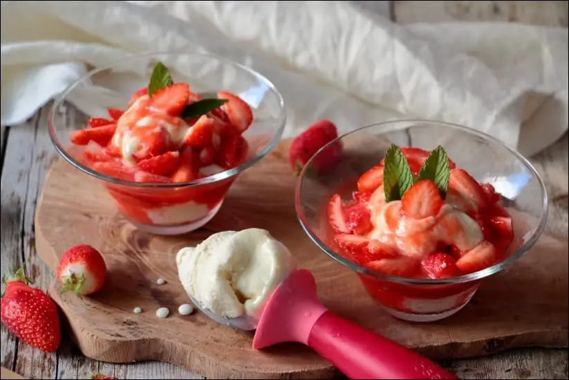 recette coupe glace fraise melba