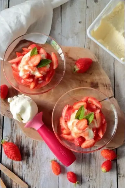 coupe glacee fraise melba