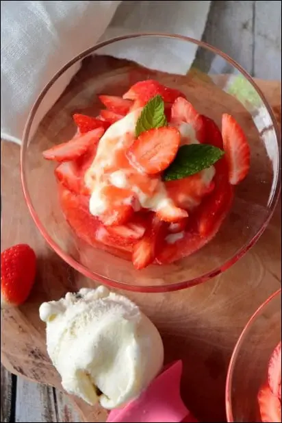 dessert fraise melba
