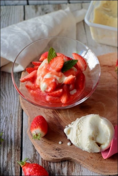 fraise melba glace