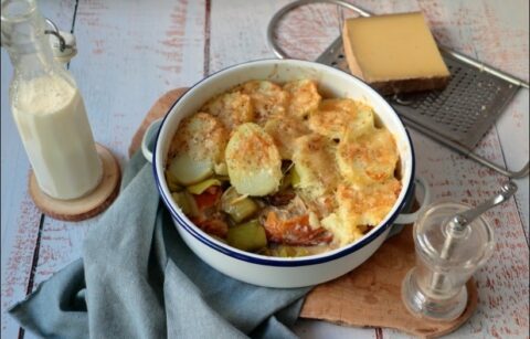 gratin de haddock aux poireaux