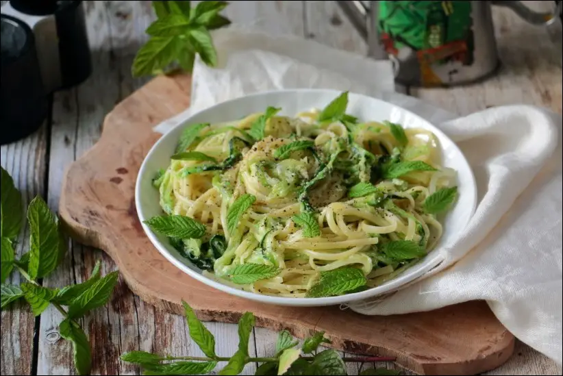 spaghetti courgettes brousse menthe
