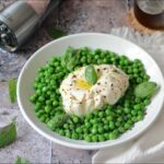 burrata aux petits pois et basilic
