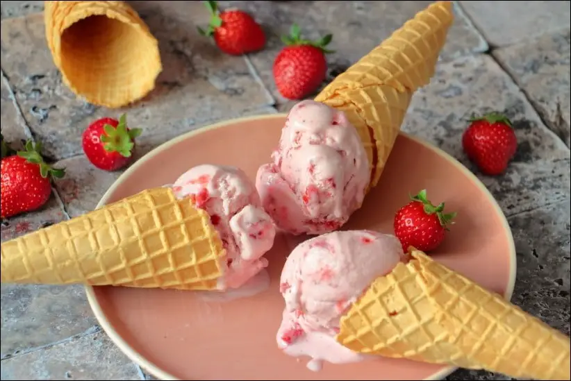 crème glacée mascarpone fraises