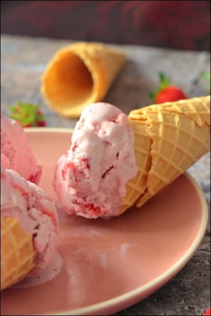 glace fraise et mascarpone