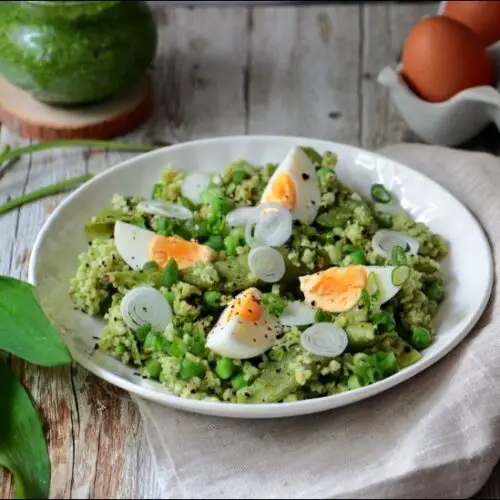 salade de boulgour aux légumes verts