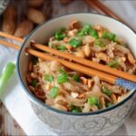 nouilles de riz sauce soja miel beurre d'arachides
