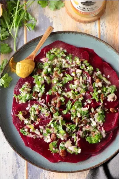 salade avec betterave rouge cuite