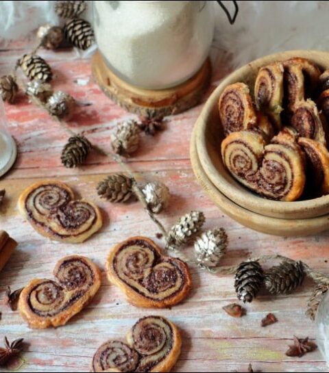 palmiers aux épices de Noël