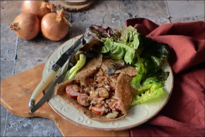 galette de blé noir saucisse fumée