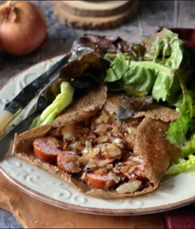 galette de sarrasin à la saucisse fumée