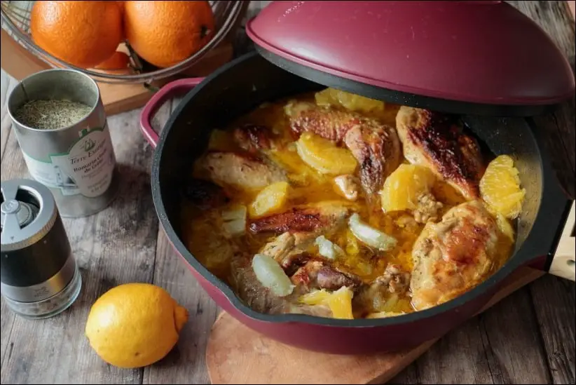 pintade orange sauge