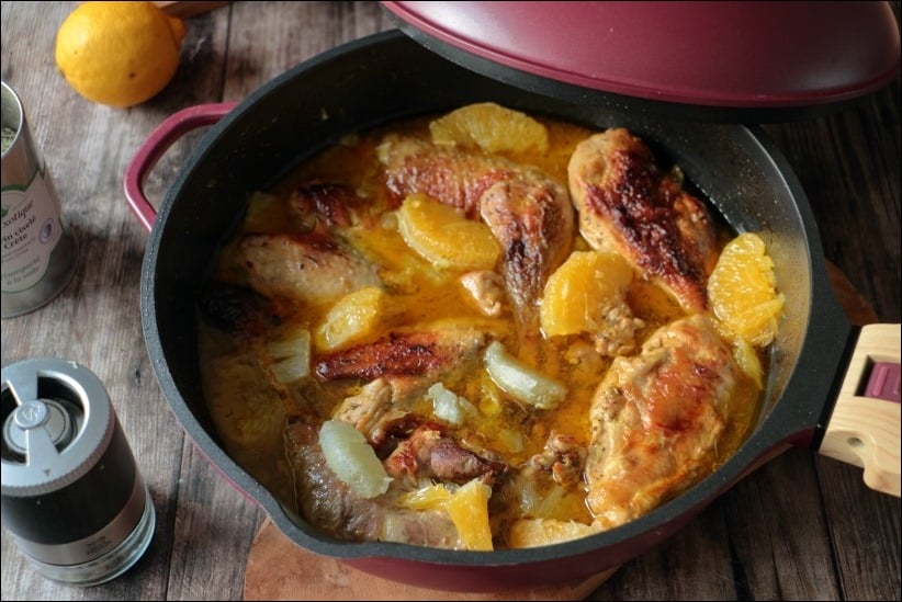 pintade oranges citrons