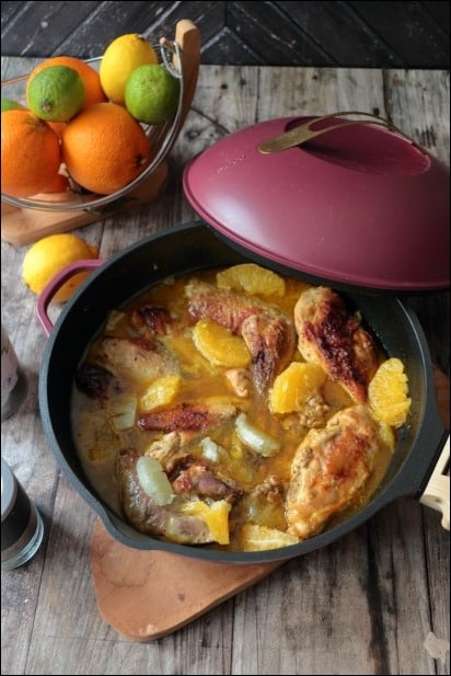 pintade sauce orange