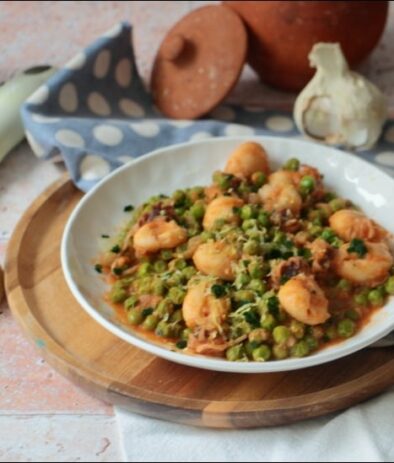 calamars et petits pois à l'italienne