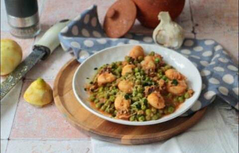 calamars et petits pois à l'italienne