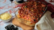 gratin de macaronis comme une pizza
