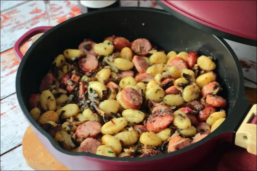 gratin gnocchi saucisse
